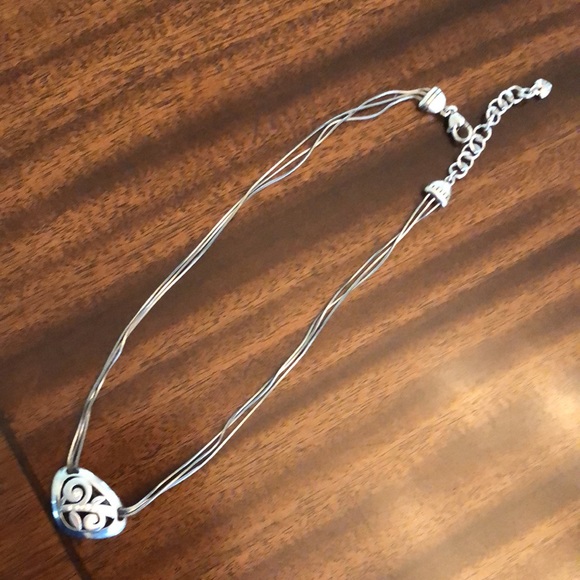 Brighton retired EVE DELIGHT short leaf Swarovski crystal necklace - Picture 2 of 11